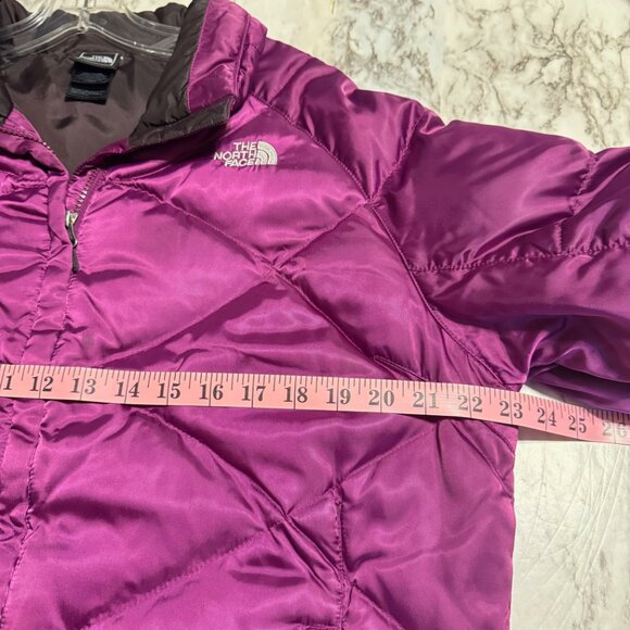 THE NORTH FACE Alis 550 Magenta Satin Quilted Down Puffer Jacket - Picture 12 of 14